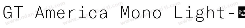 GT America Mono Light字体转换